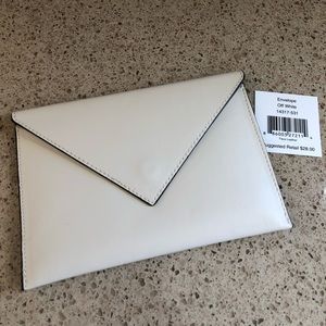 Vera Bradley Faux Leather Envelope Clutch White